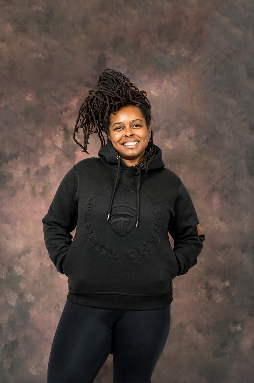 Embossed Print Hoodie