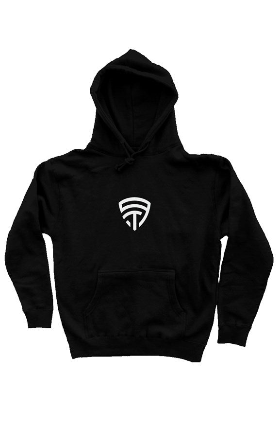 Unisex Pullover Hoodie Black/White - The Prototype Unisex Pullover Hoodie Black/White