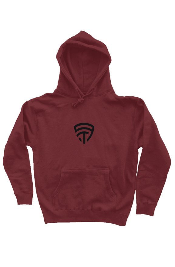 Unisex Pullover Hoodie Maroon/Black - The Prototype Unisex Pullover Hoodie Maroon/Black