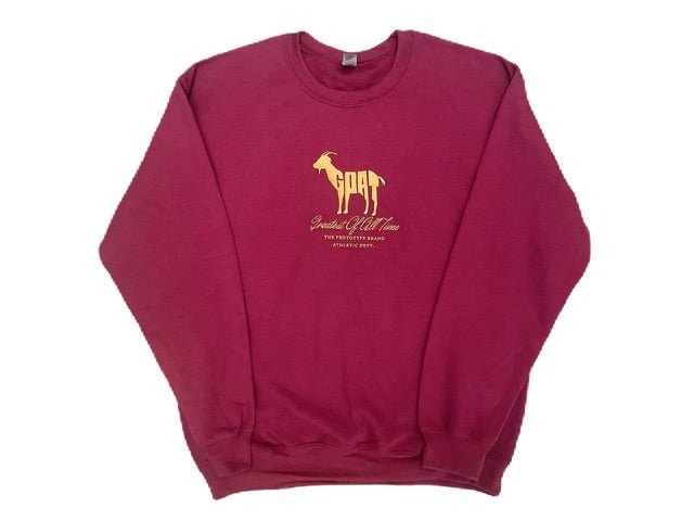 G,O.A.T Sweatshirt Maroon/Old Gold - The Prototype G,O.A.T Sweatshirt Maroon/Old Gold