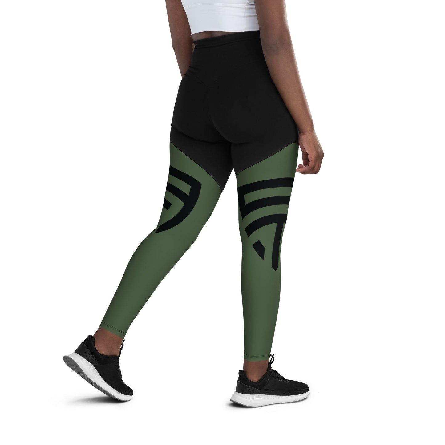 The Prototype Sports Leggings Army Green/Black - The Prototype The Prototype Sports Leggings Army Green/Black